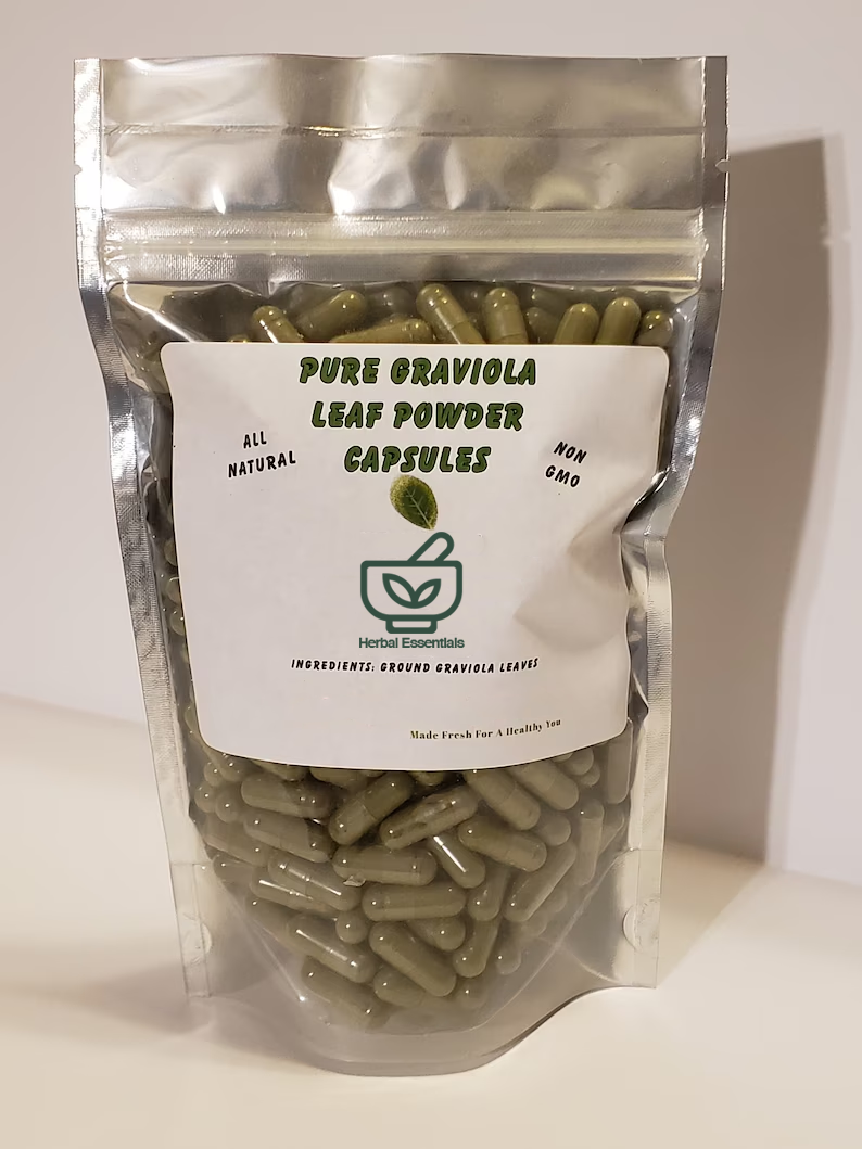 100% Organic Graviola Soursop 60 Capsules