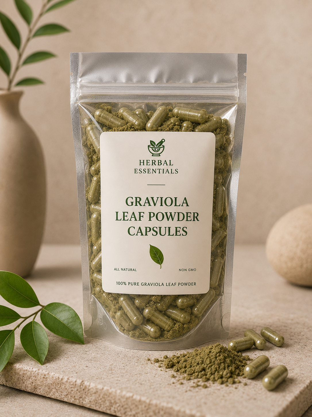 100% Organic Graviola Soursop 60 Capsules